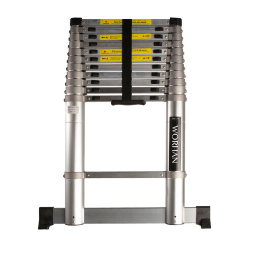 Echelle Télescopique Avec Des Anneaux En Aluminium  3.8m  (1AK3.8)