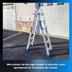 Echelle 5.87m Aluminium Telescopique A Forme Pliable Polyvalente Escabeau Robuste L6