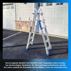 5,87m  Teleskopleiter Leiter Anlegeleiter Klappleiter Multifunktionsleiter L6