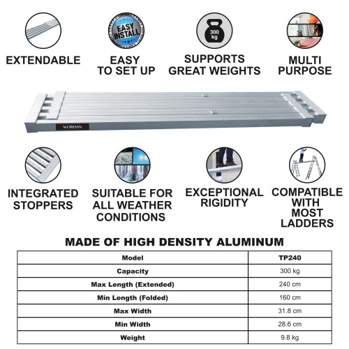 Extendable  platform  240cm   TP240