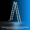 5.55m Ladder Foldable Extendable with Stabilizer Multipurpose Aluminium LG5.5