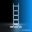 5.55m Ladder Foldable Extendable with Stabilizer Multipurpose Aluminium LG5.5