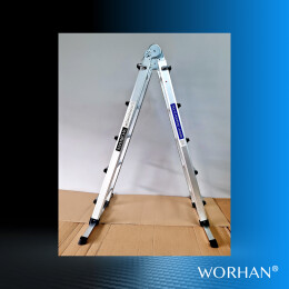 5.55m Ladder Foldable Extendable with Stabilizer Multipurpose Aluminium LG5.5