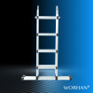 4.10m Ladder Foldable Extendable with Stabilizer Stepladder Aluminium LG4