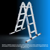 Scala 4.10m alluminio multifunzione estensibile pieghevole LG4