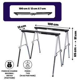 Tréteaux  Robuste  S150C (set de 2)