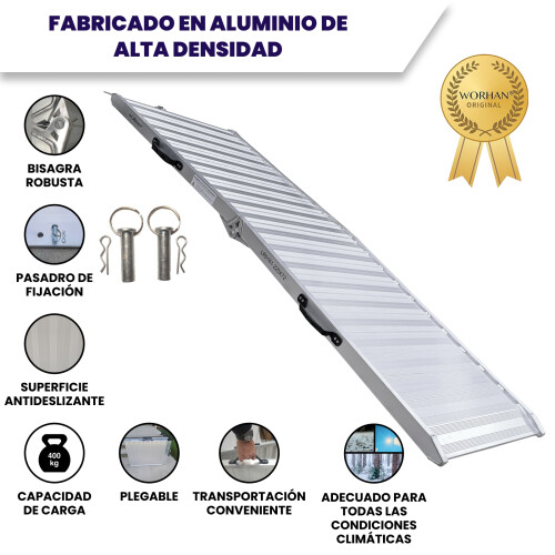 Heavy duty foldable ramp 225cm Motorbike Wheelchair (400kg)  HR225