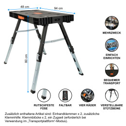 WORHAN®  5 in 1 Multifunktions-Arbeitstisch WM501V