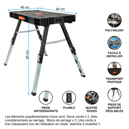 WORHAN®  Établi Multifonction 5 en 1