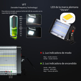 WORHAN ®  Lampara Luz Solar  1000 lumenes 100W - LH10AS